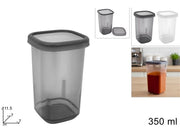 CONTENITORE IN PLASTICA 350ML C TAPPO 2COL