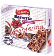 PIU BUONO BARRETTA FRUTTI ROSSI T3 90G