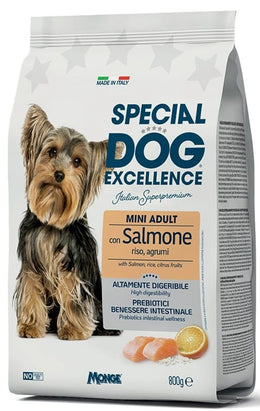 MONGE SPECIAL DOG EXCELLENCE MINI ADULT SALMONE 800G