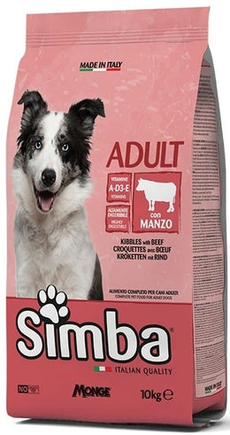 MONGE SIMBA CROCCHETTE MANZO 10KG