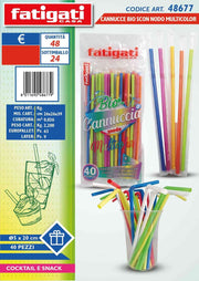 CANNUCCE BIO 40PZ SNODO MULTICOLOR