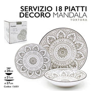 CASAMILANO PIATTI 18PZ MANDALA TORTORA
