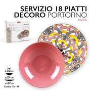 CASAMILANO PIATTI 18PZ PORTOFINO ROSA