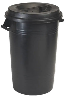 BIDONE NERO 100LT C/C ECOPLAST