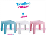 TAVOLINO RATTAN BASSO ART.10045 NOUVY