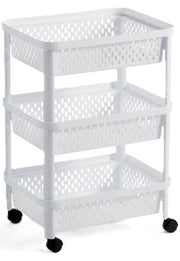 CARRELLO 3 PIANI BIANCO PASTELLO EMMA