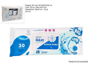 SALVIETTINE 20PZ 42GR ACQUA PURA 20X25CM 2ESSE