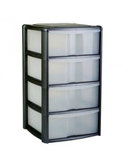 CASSETTIERA STELLA 4 CASS.RATTAN MARRONE