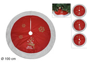 NATALE TAPPETO ALBERO 100CM 3 ASS 2ESSE