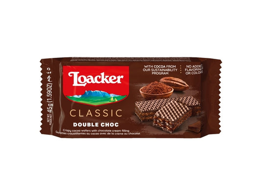 LOACKER WAFER 90G DOUBLE CHOC