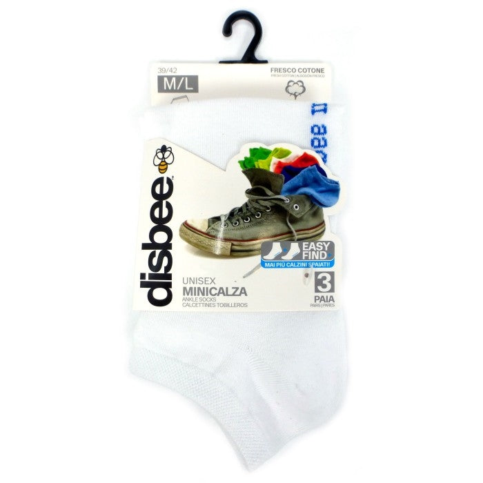 DISBEE M/CALZA BIANCO 3PZ M/L