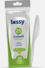 LUSSY COLTELLI RIUTIL.25 PZ TRASPARENTE