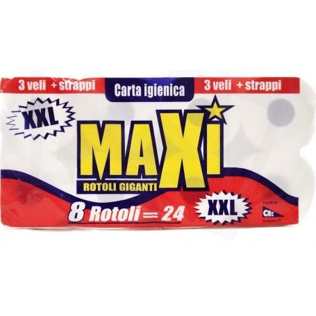 MAXI CARTA IGIENICA 8 ROTOLI XXL