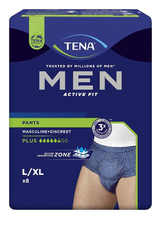 TENA MEN ACTIVE FIT PANTS PLUS X8 L/XL