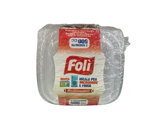 FOLI PACK CONT FRIGO/MICRO MIS.PICCOLA 500CC 3PZ