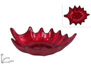 NATALE CIOTOLA VETRO FOGLIA ROSSA 11162 2ESSE