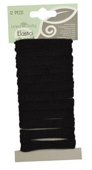 ELASTICI PER CAPELLI 12PZ NERO 2ESSE