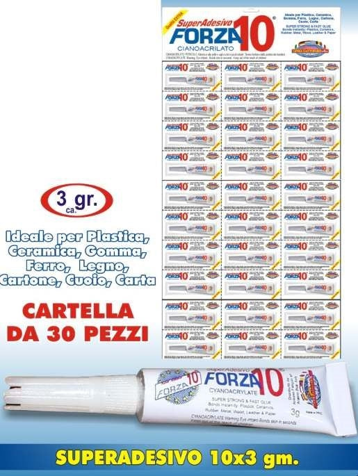 FORZA 10 SUPER ADESIVO 3 GR SU CART