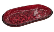 NATALE PIATTO ROSSO VETRO 53552 MERCURY