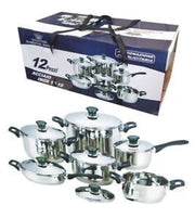 BATTERIA ACCIAIO 12PZ MANICO GOLD