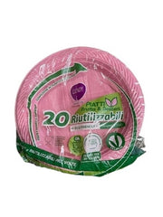 CLENDY PIATTO DESSERT 20PZ ROSA