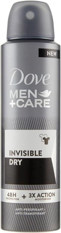 DOVE SPRAY ADV 150ML MENCARE INVISIBLE DRY