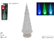 NATALE ALBERO ACRILICO 26CM LUMINOSO BATT. IN BOX REGALO 2ESSE