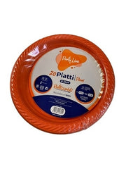 PARTYLINE PIATTI PIANI 20PZ RIUT.ARANCIO