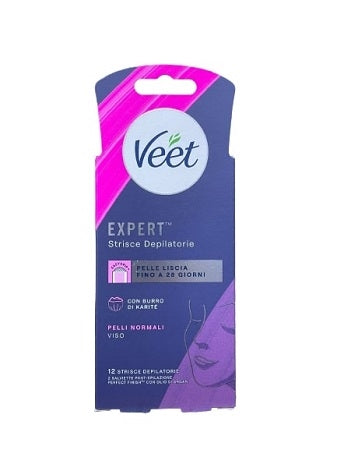 VEET EXPERT STRISCE 12PZ VISO P.NORMALI