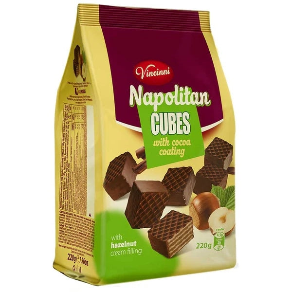 VINCINNI NAPOLITAN CUBES RICOPERTI NOCCIOLA 220G