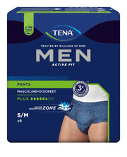 TENA MEN ACTIVE FIT PANTS PLUS X9 S/M