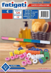ELASTICI PER CAPELLI IN TUBO 60PZ