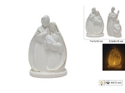NATALE 18CM C/DECORI ORO C/LUCE 2 ASS 2ESSE