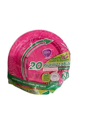 CLENDY PIATTO DESSERT 20PZ FUCSIA