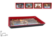 NATALE VASSOIO PLASTICA 25.5X17.5CM C/DECORO 2ESSE