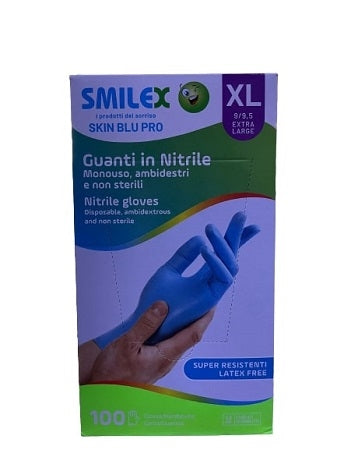 GUANTI NITRILE 100PZ XL BLU MIS.9-9.5