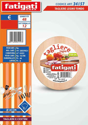 TAGLIERE LEGNO TONDO 20CM 41573