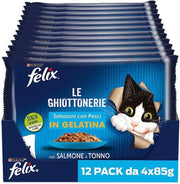PURINA FELIX GHIOTTONERIE SALMONE E TONNO T4 340G