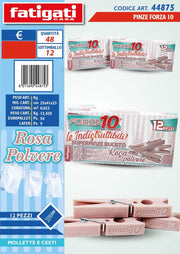 PINZE 12PZ FORZA 10 ROSA POLVERE