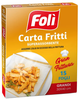 FOLI CARTA FRITTI GRANDE 30X40CM 15PZ
