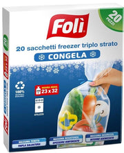 FOLI SACCHETTI FREEZER 23X32 20PZ