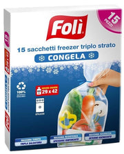 FOLI SACCHETTI FREEZER 29X42 15PZ