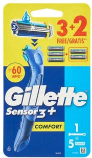 GILLETTE SENSOR3 1 RASOIO + 5 RICARICHE COMFORT
