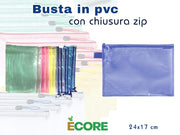 BUSTA PVC C/CHIUSURA ZIP INTRADE
