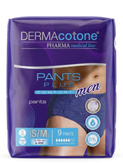 DERMA COTONE PANTS DISCREET MEN 9PZ S-M