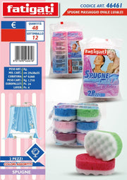 SPUGNE 2PZ MASSAGGIO OVALE LUI&LEI