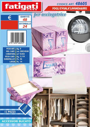 EVUALA FOGLI ASCIUGATRICE LAVANDA&IRIS 12PZ