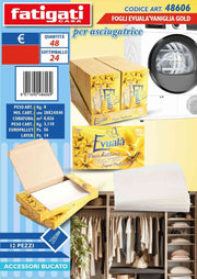 EVUALA FOGLI ASCIUGATRICE VANIGLIA GOLD 12PZ