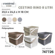 COSENTINI CESTINO RINO 8LT COLOR