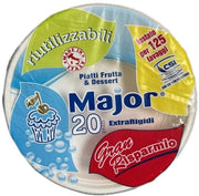 MAJOR PIATTI DESSERT RIUTILIZZABILI 20PZ